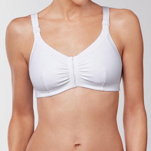 Front closure post-surgical bra